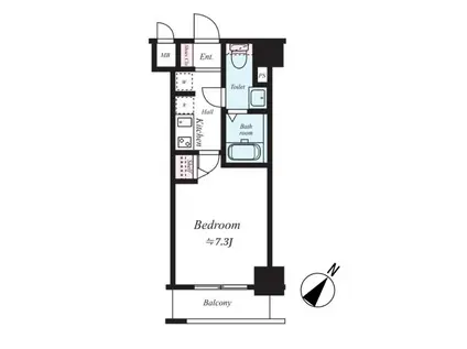 RISING PLACE桜木町二番館(1K/8階)の間取り写真