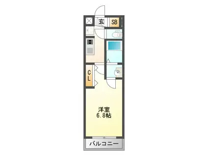 AQUA PLACE OSAKAT2(1K/8階)の間取り写真