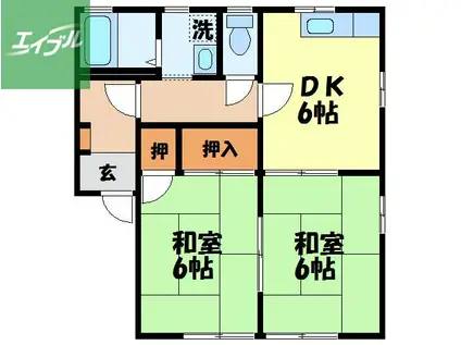 IT´S FACE(2K/1階)の間取り写真