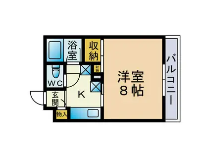 スリーMハイツ(1K/1階)の間取り写真