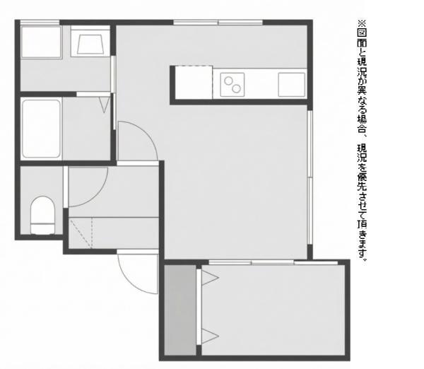 エクセルピーク(1LDK/2階)の間取り写真