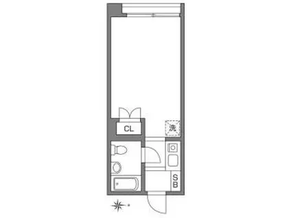 ライール松原(ワンルーム/1階)の間取り写真