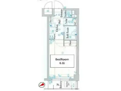 グラントゥルース中野江原町(1K/1階)の間取り写真