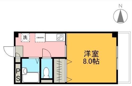 竹内ビル(1K/3階)の間取り写真