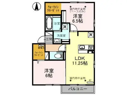 フェアリー A(2LDK/3階)の間取り写真