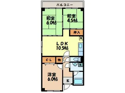 レイシーズ・カネガエ(3LDK/6階)の間取り写真