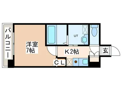 PRIME知事公館(1K/6階)の間取り写真