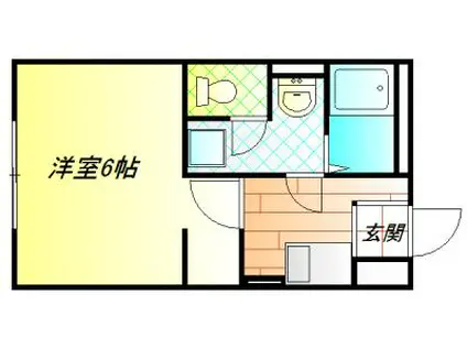 ピュアハイム(1K/2階)の間取り写真