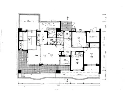 ライオンズマンション北水前寺公園(4LDK/8階)の間取り写真