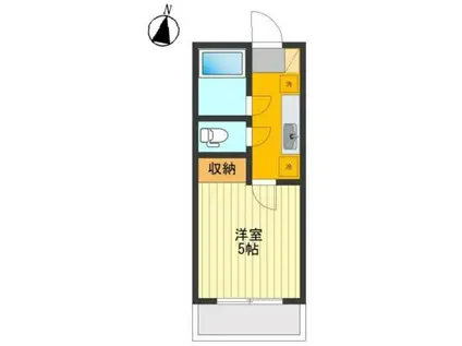 ハイツベルグラント(1K/3階)の間取り写真