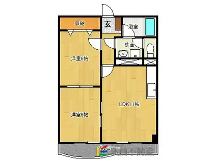 ST.MARIA GARDEN HILL(2LDK/2階)の間取り写真