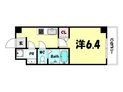 HARUMA FLAT(1K/2階)の間取り写真