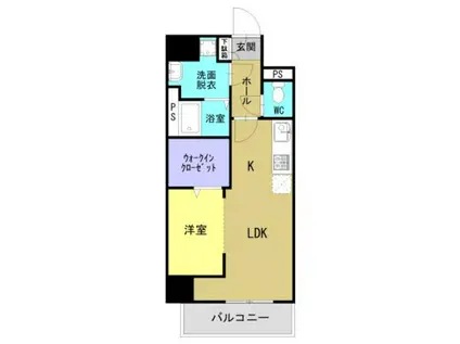 SS14(1LDK/6階)の間取り写真