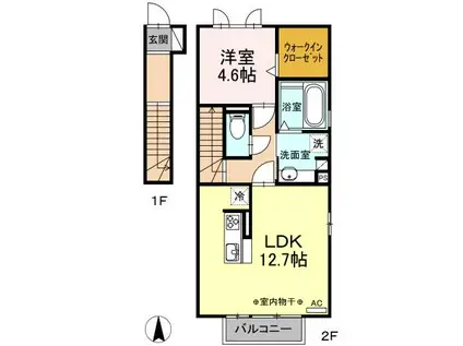 リメインズ.T(1LDK/1階)の間取り写真
