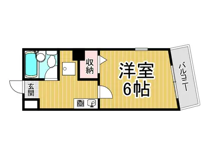 メゾントキワ曙(1K/3階)の間取り写真