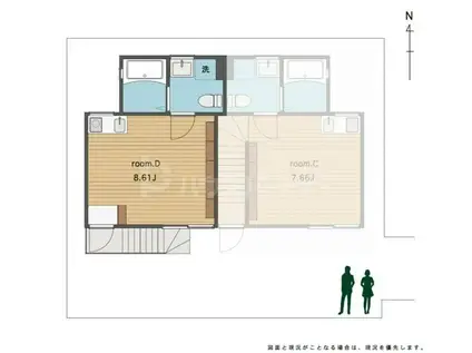 CASITA カシータ(ワンルーム/1階)の間取り写真