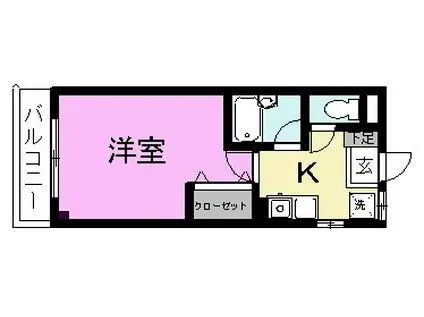 ベル・エポック(1K/2階)の間取り写真