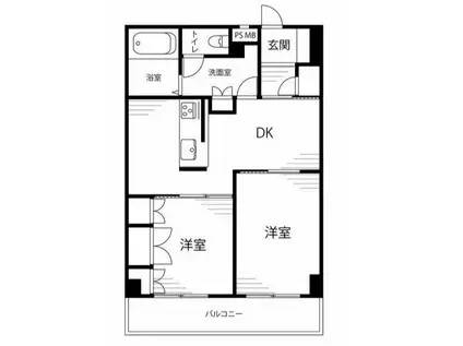 チサンマンション錦(2DK/7階)の間取り写真