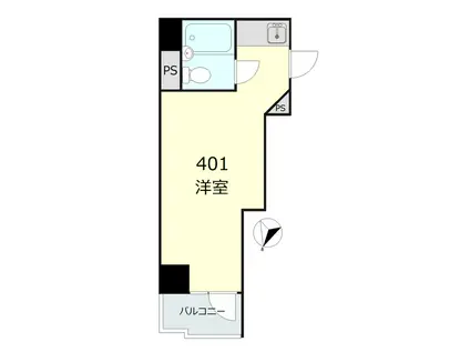 パレ・ドール乃木坂(ワンルーム/4階)の間取り写真