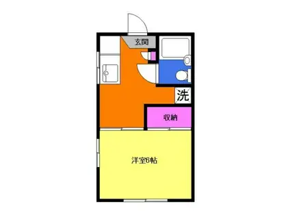 メゾンパレット(ワンルーム/1階)の間取り写真