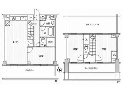 六本木デュープレックスエムズ(3LDK/5階)の間取り写真