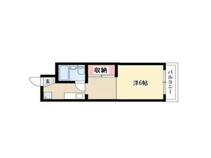 守山アートハイツ(1K/2階)の間取り写真