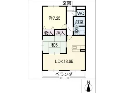 ブランプリュムI(2LDK/3階)の間取り写真