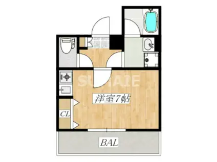 K・M・ビルディング(ワンルーム/5階)の間取り写真