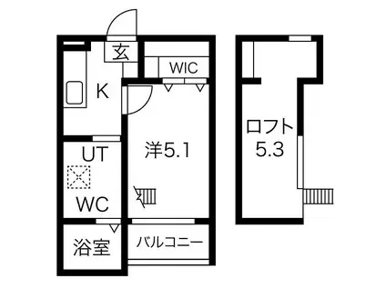 LENDROIT APAISANT新守町(1K/2階)の間取り写真