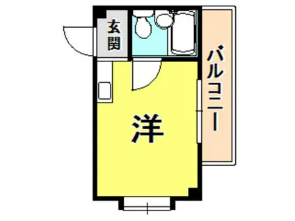 サンシャイン山手(ワンルーム/2階)の間取り写真