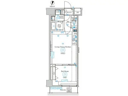 MIND志村坂上(1LDK/2階)の間取り写真