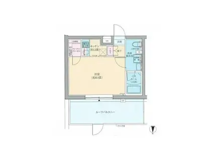 ロアール西馬込弐番館(1K/5階)の間取り写真