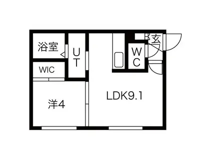 CLOUD NINE@HIBARIGAOKA(1LDK/4階)の間取り写真