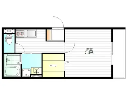 アシアリー(1K/1階)の間取り写真