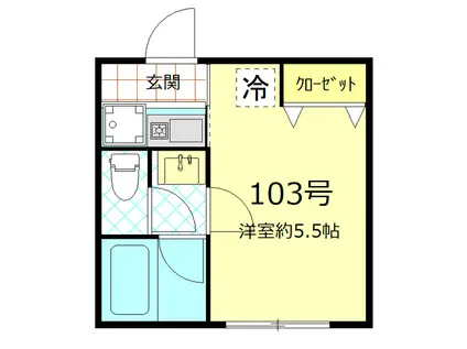 コルモ板橋(1K/1階)の間取り写真