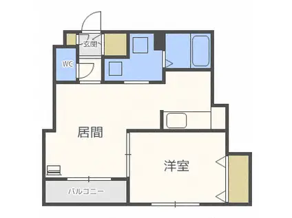 コアティー(1LDK/3階)の間取り写真