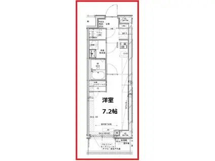 ディップス竹ノ塚駅前(1K/3階)の間取り写真