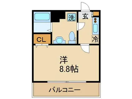 RAUM(1K/2階)の間取り写真