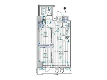 MAXIV CROS 高島平 MIRAIS(2LDK/5階)の間取り写真