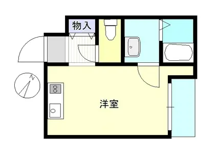 コンフォーレIII番館(ワンルーム/1階)の間取り写真