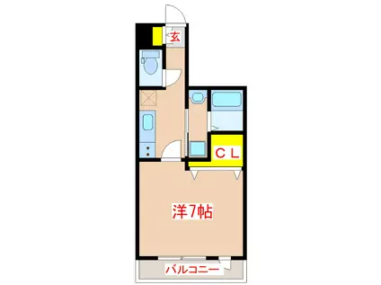 GRAN VERDE ARATAII(1K/1階)の間取り写真