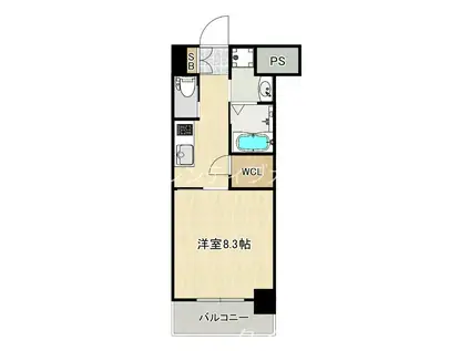 EXCELLENT KISHIBE(1K/4階)の間取り写真