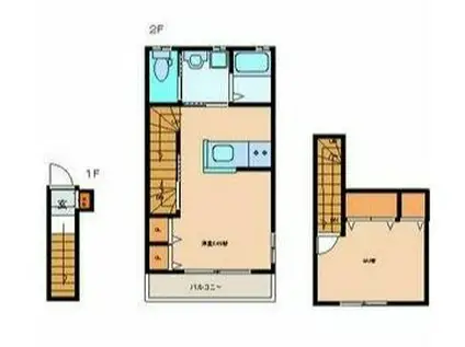 ハイツH&M(ワンルーム/2階)の間取り写真