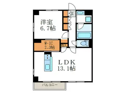 ハンターレジデンス(1LDK/3階)の間取り写真
