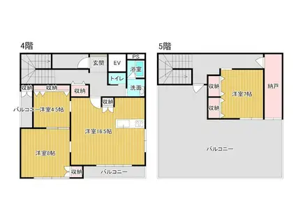 森田ビル(3SLDK/4階)の間取り写真