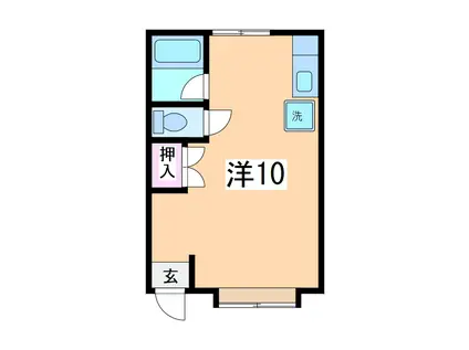 ワンナップ(ワンルーム/2階)の間取り写真