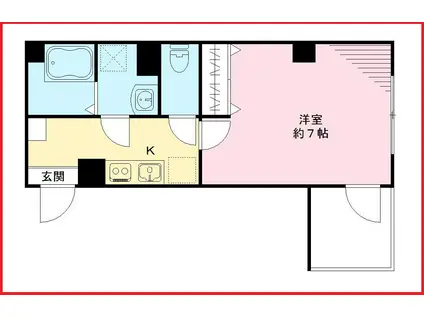 ベストステージ三ノ輪(1K/4階)の間取り写真