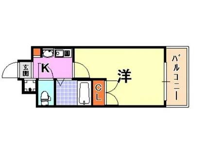 エステムコート三宮山手IIソアーレ(1K/13階)の間取り写真