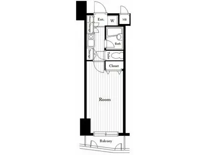 ガラ・ステージ目白(1K/7階)の間取り写真