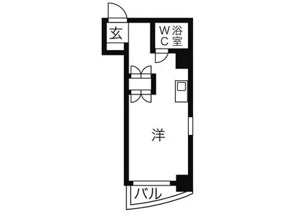 アイリス35(ワンルーム/3階)の間取り写真